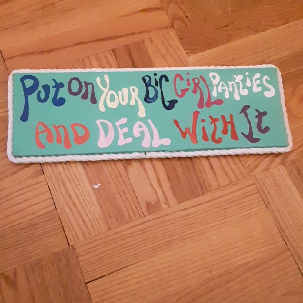 Colorful hand painted sign